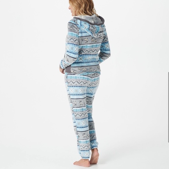 Muk Luk Fleece Holiday Lounge Set NWT - Picture 6 of 7